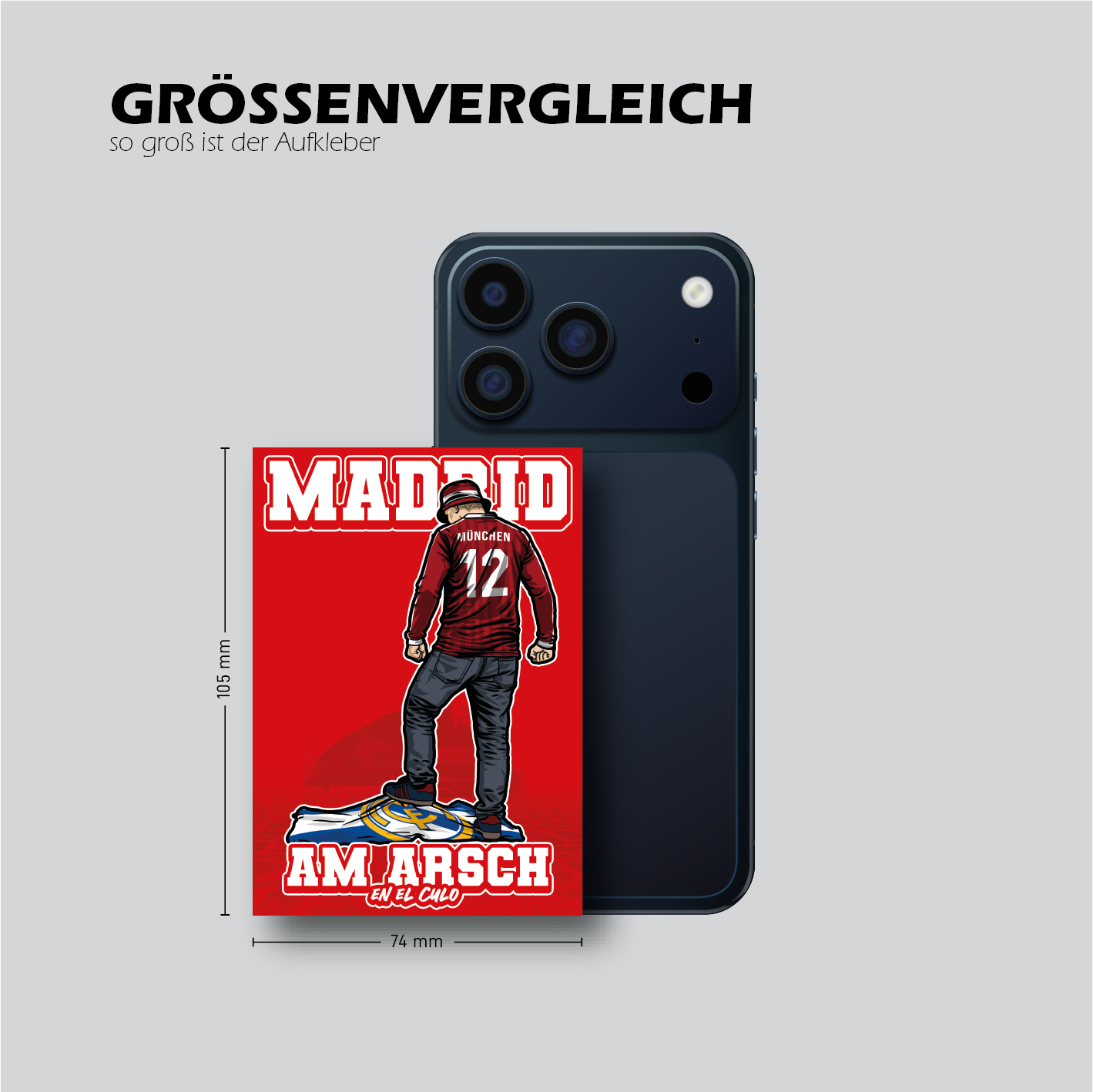 MADRID AM ARSCH - Größenvergleich
