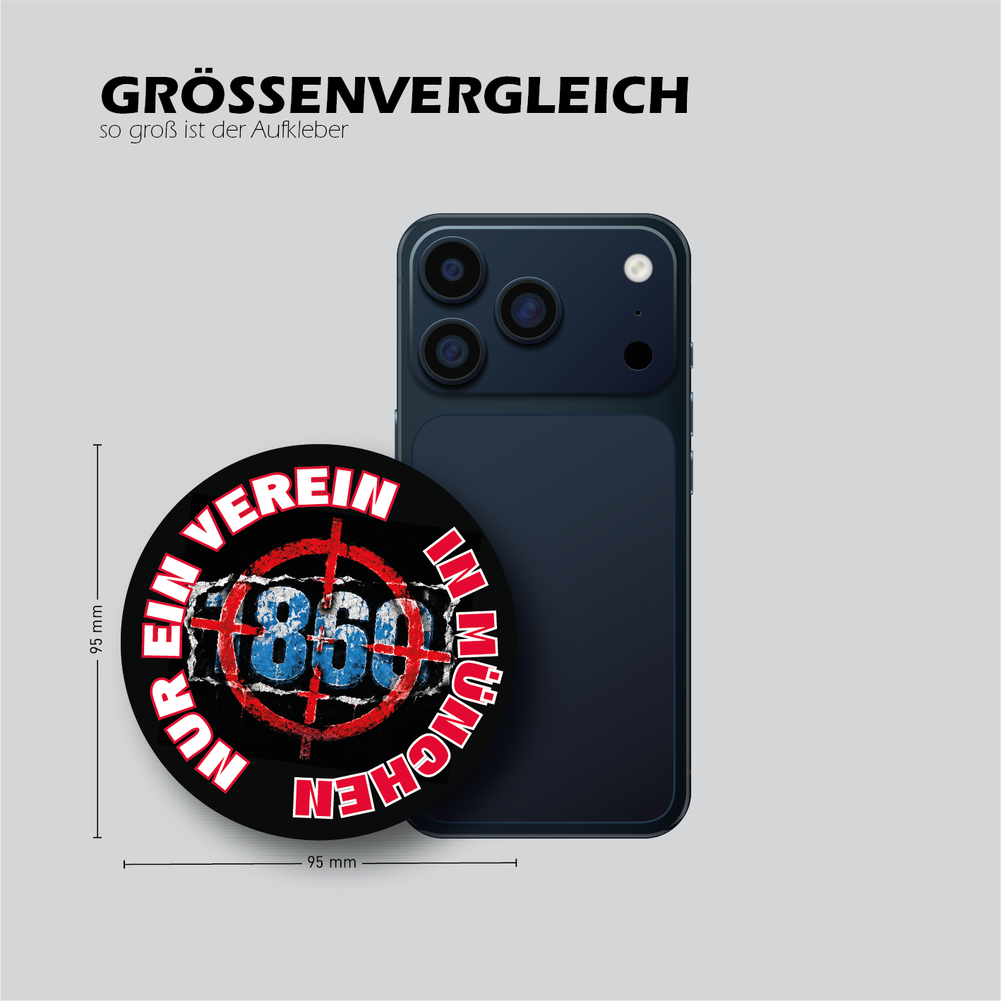 NUR EIN VEREIN IN MÜNCHEN - Größenvergleich